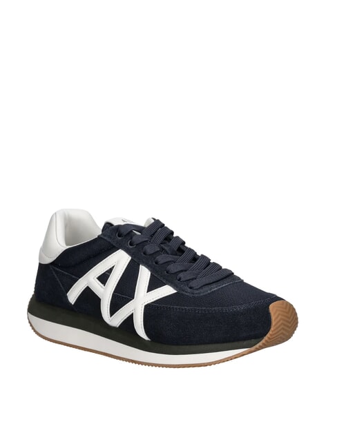 ROYALE SUEDE AIR MESH Sk&oacute;rzane trampki z logo AX granatowy+ecru - Buty męskie