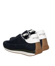 ARMANI EXCHANGE ROYALE SUEDE AIR MESH Sk&oacute;rzane trampki z logo AX granatowy+ecru - Buty męskie - 3
