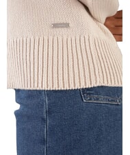 CALVIN KLEIN CK Luźny sweter z okrągłym dekoltem szary poranek - Koszulki damskie - 3