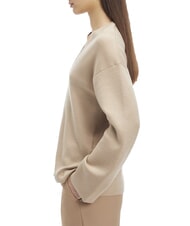 CALVIN KLEIN CK Sweter z dekoltem w serek i szerokimi rękawami amfora - Koszulki damskie - 3