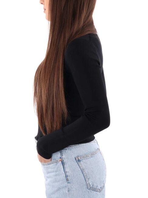 CK JEANS Sweter z wycięciem z boku ck czarny - Koszulki damskie