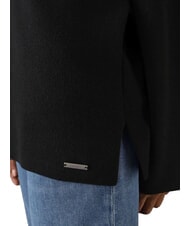 CALVIN KLEIN CK Sweter z dekoltem w serek i szerokimi rękawami ck czarny - Koszulki damskie - 3