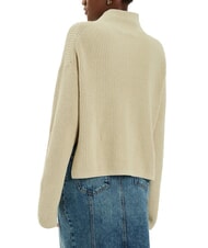 CALVIN KLEIN CK JEANS Luźny bawełniany sweter z golfem pelikan - Koszulki damskie - 2