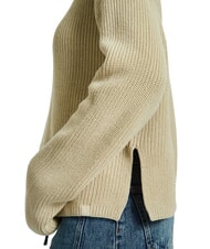 CALVIN KLEIN CK JEANS Luźny bawełniany sweter z golfem pelikan - Koszulki damskie - 4