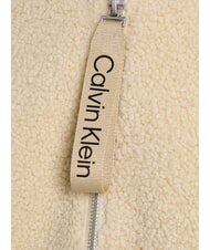 CALVIN KLEIN CK JEANS Kurtka polarowa z kapturem i zamkiem błyskawicznym mgła portowa - Kurtki damskie - 5