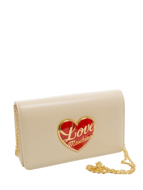 LOVE HEART  Torba na ramię kość słoniowa - Torby damskie