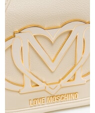 LOVE MOSCHINO LOGO  Mała torba na ramię kość słoniowa - Torby damskie - 3