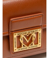 LOVE MOSCHINO LOCKED IN GOLD  Plecak damski kasztan - Torby damskie - 3