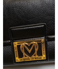 LOVE MOSCHINO LOCKED IN GOLD  Torba na ramię z paskiem na ramię Czarny - Torby damskie - 4