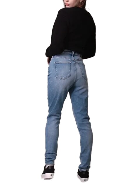 CK JEANS Jeansy z wysokim stanem drelich - Jeansy damskie