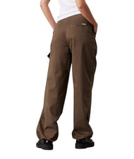 CALVIN KLEIN CK JEANS Spodnie cargo z szczotkowanej bawełny asfalt - Spodnie damskie - 2