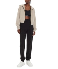 CALVIN KLEIN CK JEANS Spodnie dresowe bawełniane ck czarny - Dresy sportowe damskie - 5
