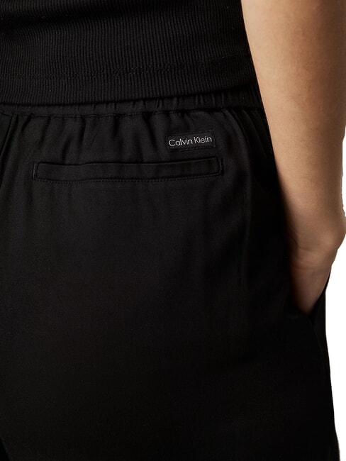 CK JEANS Miękkie spodnie wiskozowe ck czarny - Spodnie damskie