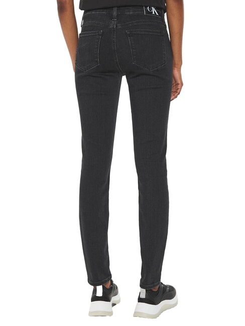 CK JEANS Jeansy skinny fit ze średnim stanem czarny denim - Jeansy damskie