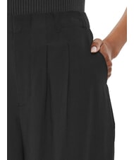 CALVIN KLEIN CK JEANS Spodnie z wysokim stanem i zakładkami ck czarny - Spodnie damskie - 3