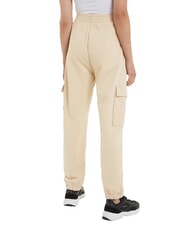 CALVIN KLEIN CK JEANS Spodnie dresowe z dużymi kieszeniami blady khaki - Dresy sportowe damskie - 2