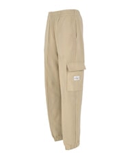 CALVIN KLEIN CK JEANS Spodnie dresowe z dużymi kieszeniami blady khaki - Dresy sportowe damskie - 4