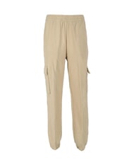 CALVIN KLEIN CK JEANS Spodnie dresowe z dużymi kieszeniami blady khaki - Dresy sportowe damskie - 6