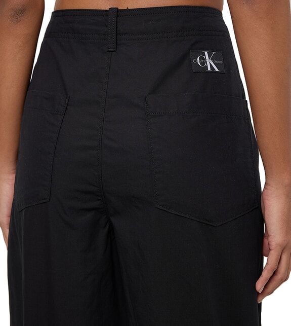 CK JEANS Spodnie chino z szerokimi i prostymi nogawkami ck czarny - Spodnie damskie