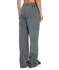 CALVIN KLEIN CK JEANS Spodnie chino z szerokimi i prostymi nogawkami nieskończona szarość - Spodnie damskie - 2