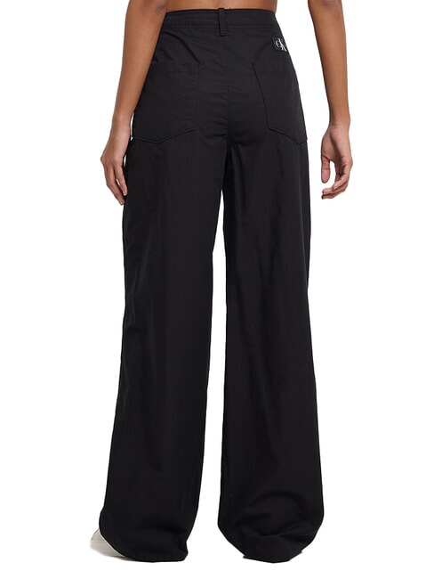 CK JEANS Spodnie chino z szerokimi i prostymi nogawkami ck czarny - Spodnie damskie
