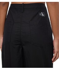 CALVIN KLEIN CK JEANS Spodnie chino z szerokimi i prostymi nogawkami ck czarny - Spodnie damskie - 3