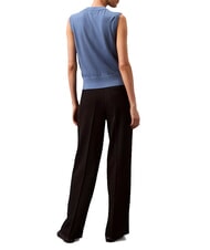 CALVIN KLEIN CK Spodnie palazzo z zakładkami - Spodnie damskie