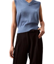 CALVIN KLEIN CK Spodnie palazzo z zakładkami czarny - Spodnie damskie - 3