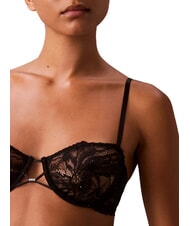 CALVIN KLEIN CK Biustonosz balkonetka koronkowy czarny - Biustonosze damskie - 3