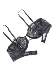 CALVIN KLEIN CK Biustonosz balkonetka koronkowy czarny - Biustonosze damskie - 6
