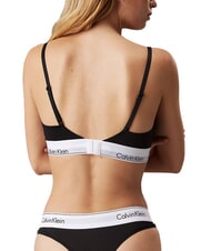 CALVIN KLEIN CK Biustonosz typu bralette z elastycznej bawełny czarny - Biustonosze damskie - 2