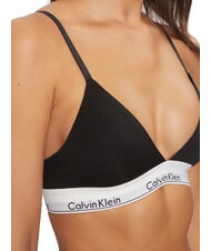 CALVIN KLEIN CK Biustonosz typu bralette z elastycznej bawełny czarny - Biustonosze damskie - 3