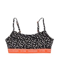 CALVIN KLEIN CK Biustonosz typu bralette z elastycznej bawełny zdeformowane zwierzę - wrzos owsiany - Biustonosze damskie - 4