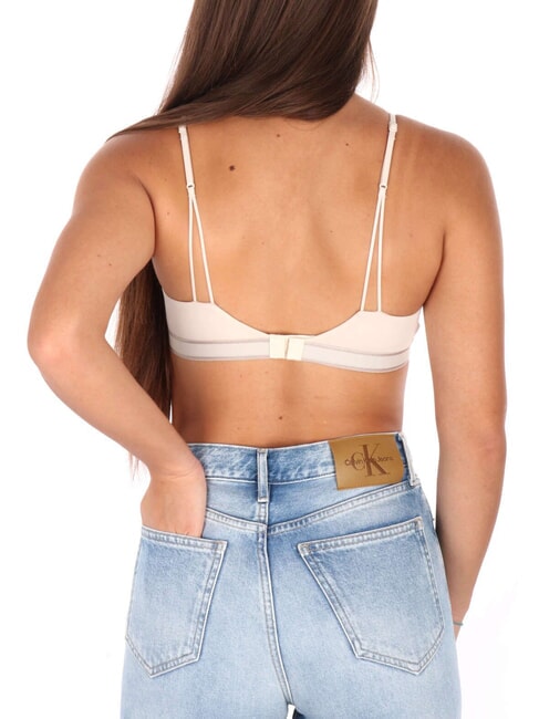 CK Biustonosz typu bralette tr&oacute;jkątny muszla z nowym kamiennym logo - Biustonosze damskie