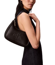 CALVIN KLEIN BOLD MONOGRAM Torba na ramię na czarno - Torby damskie - 5