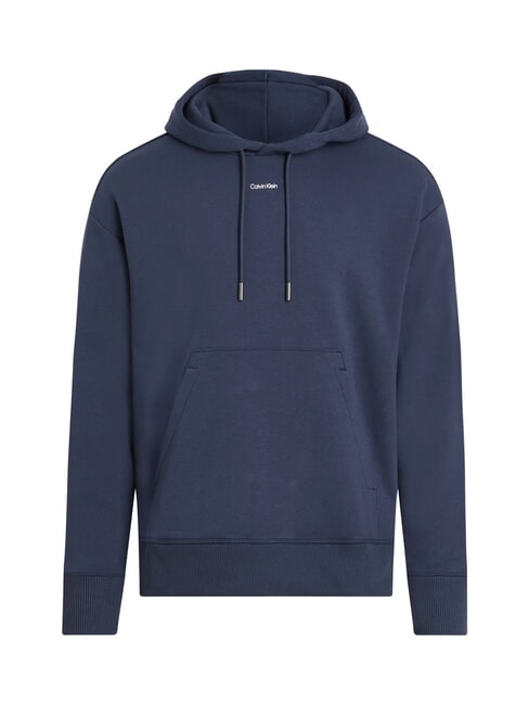 CK Bluza z kieszenią i kapturem atrament - Bluzy męskie