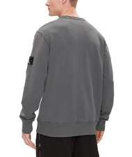 CALVIN KLEIN CK JEANS Bluza bawełniana z okrągłym dekoltem wyprane na czarno - Bluzy męskie - 2