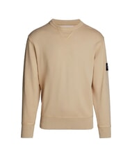 CALVIN KLEIN CK JEANS Bluza bawełniana z okrągłym dekoltem blady khaki - Bluzy męskie - 4