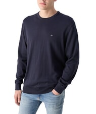 CALVIN KLEIN CK Sweter z okrągłym dekoltem i regularnym krojem nocne niebo - Koszulki męskie - 3