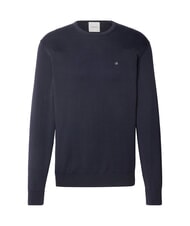 CALVIN KLEIN CK Sweter z okrągłym dekoltem i regularnym krojem nocne niebo - Koszulki męskie - 5