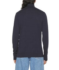CALVIN KLEIN CK Sweter z golfem z wełny o dopasowanym kroju nocne niebo - Koszulki męskie - 2