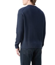 CALVIN KLEIN CK JEANS Sweter z okrągłym dekoltem i regularnym krojem atrament - Koszulki męskie - 2