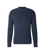 CALVIN KLEIN CK JEANS Sweter z okrągłym dekoltem i regularnym krojem atrament - Koszulki męskie - 5