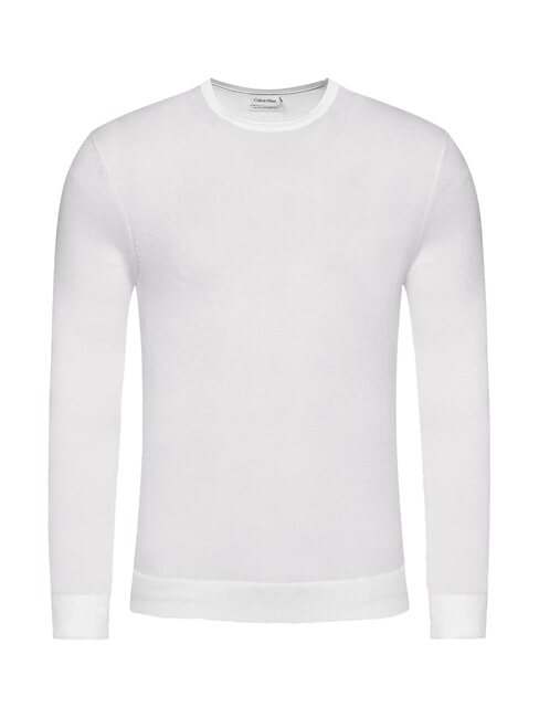 SUPERIOR WOOL Sweter wełniany z okrągłym dekoltem czapla - Koszulki męskie