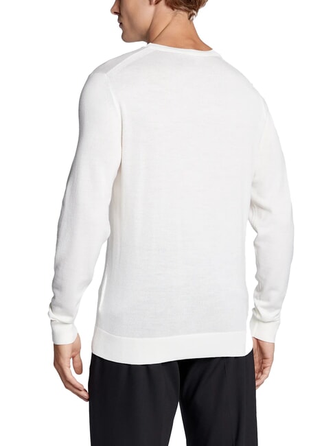 SUPERIOR WOOL Sweter wełniany z okrągłym dekoltem czapla - Koszulki męskie