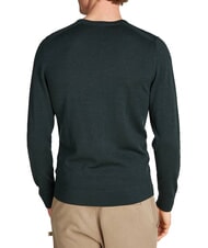 CALVIN KLEIN SUPERIOR WOOL Sweter wełniany z okrągłym dekoltem wrzos leśny o p&oacute;łnocy - Koszulki męskie - 2