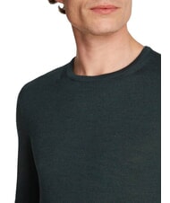 CALVIN KLEIN SUPERIOR WOOL Sweter wełniany z okrągłym dekoltem wrzos leśny o p&oacute;łnocy - Koszulki męskie - 3