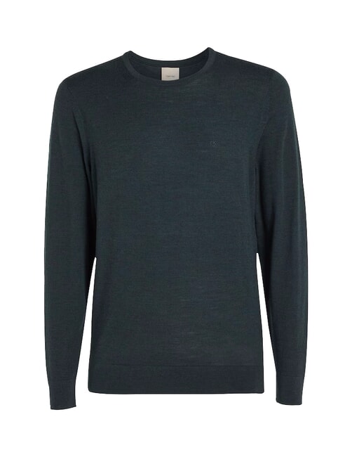 SUPERIOR WOOL Sweter wełniany z okrągłym dekoltem wrzos leśny o p&oacute;łnocy - Koszulki męskie