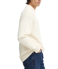 CALVIN KLEIN CK JEANS Luźny sweter z okrągłym dekoltem kość słoniowa - Koszulki męskie - 3
