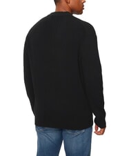 CALVIN KLEIN CK JEANS Sweter z okrągłym dekoltem i regularnym krojem ck czarny - Koszulki męskie - 2